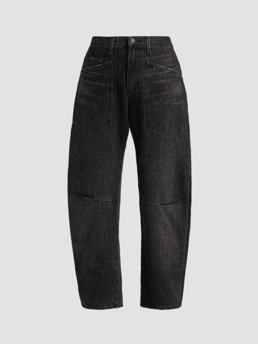 Nili Lotan Shon Barrel Jeans Stone Wash Black